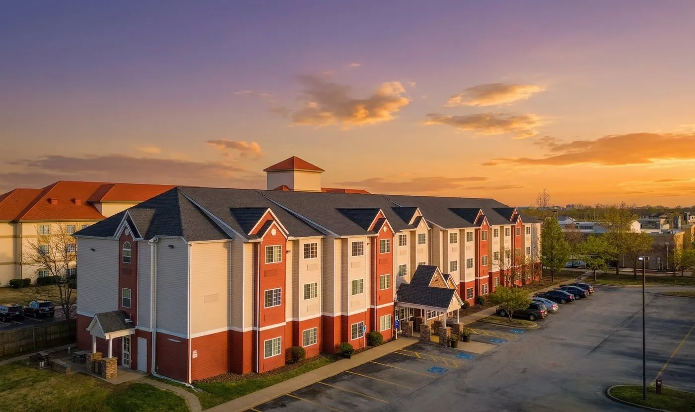 THE BLOCK HOTEL Exterior at sunset