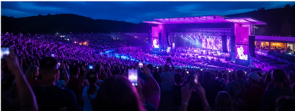 Concert crowd at Walmart AMP in Rogers, Arkansas